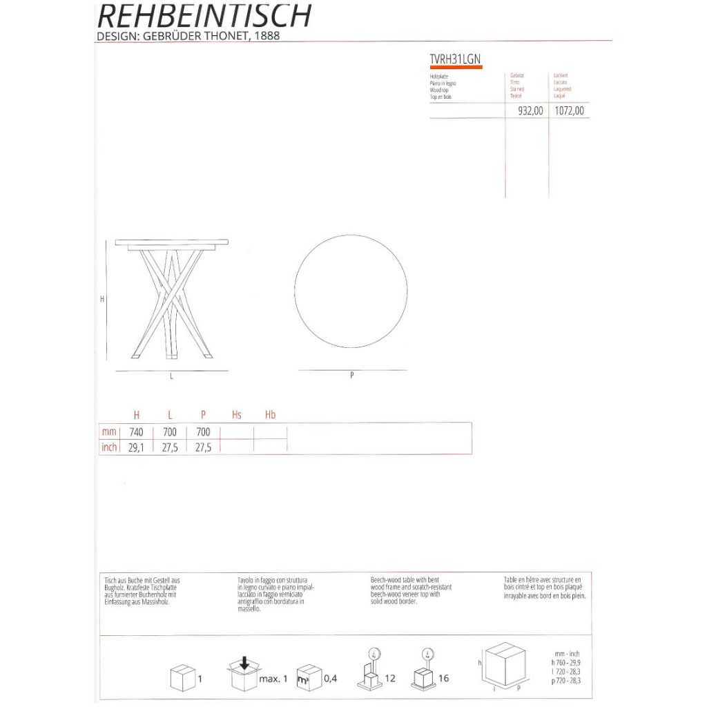 Rehbeintisch