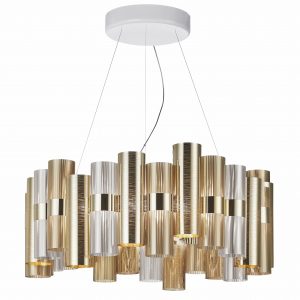 La Lollo large, gold-fumé, Hängeleuchte - Slamp S.P.A.