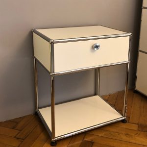 USM Haller - Nachtkästchen mit Klapplade 50, reinweiss