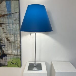 Costanza Table, Alu/Petroleum Blue - Luceplan