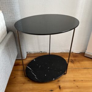 Mio 50-2 Glas/Nero Marquina, Beistelltisch/Nachttisch - Christine Kröncke