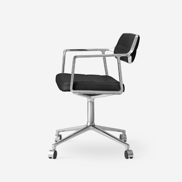 vipp 453 swivel chair alu black leather castors 01 1